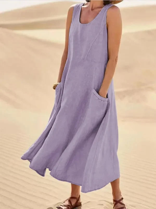 Women's wardrobe essential everyday dress. Classic, versatile, and chic for any casual occasion.