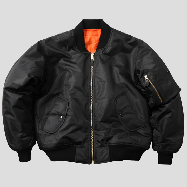 Elegant women's classic rib-knit bomber jacket, designed for comfortable and stylish everyday casual wear.