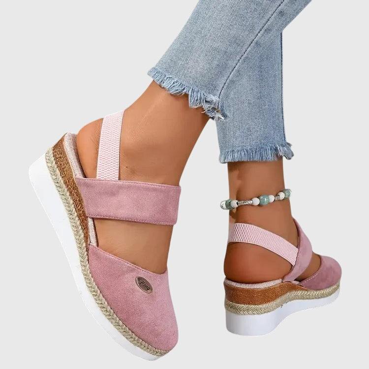 ELUXOR women's comfortable beaded boho sandals with elastic ankle strap. Perfect for warm weather style.