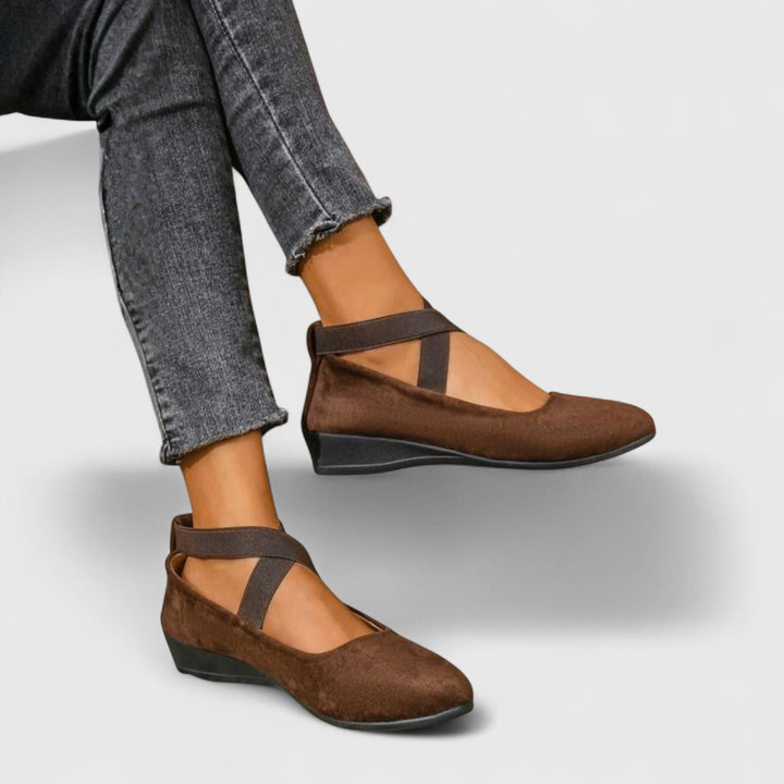 Easy slip-on women's orthopedic walking shoes providing arch support for ultimate comfort & foot health.