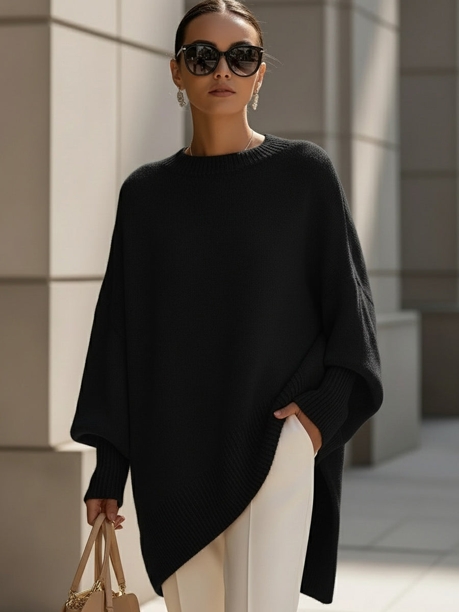 Luxuriously soft women's oversized sweater, a comfortable long sleeve pullover for cozy winter style.