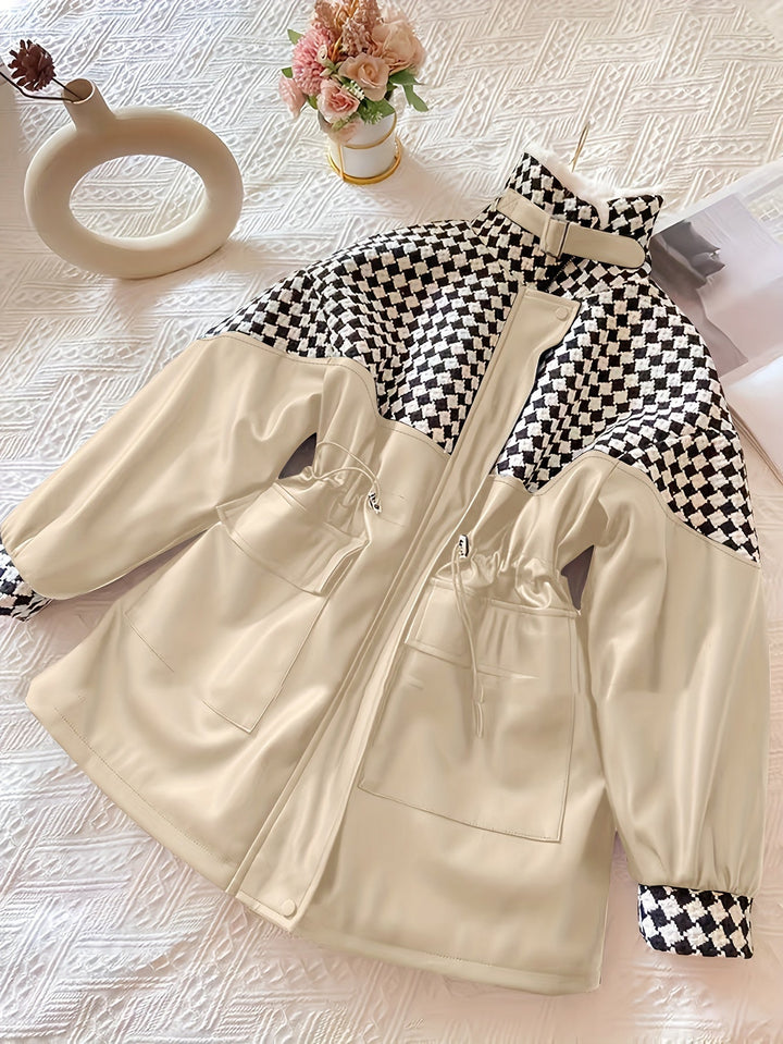 Maribel women's cozy plush outerwear, a warm zip jacket with stand-up collar for winter comfort.