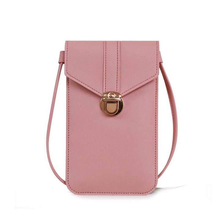 Stylish women's touchscreen crossbody bag, small purse design, convenient phone holder for modern women