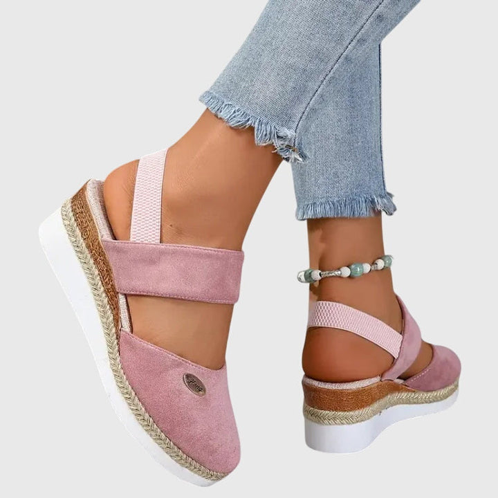 Easy slip-on women's orthopedic sandals, perfect for quick wear, pain relief & stable walking support.