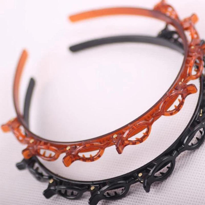 Stylish women's double bangs headband, a versatile hair clip & styling tool accessory