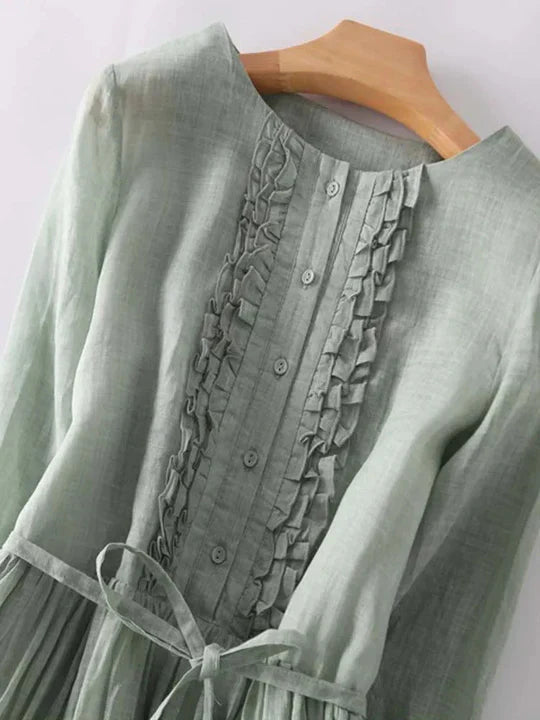 Sleeveless flowy midi dress for women, perfect for comfortable summer days, spring fashion, or elegant vacation wear.