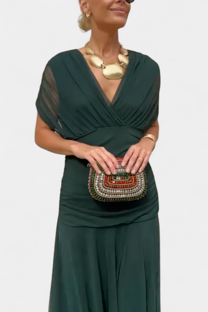 Women's party-ready floral off-shoulder long sleeve maxi dress, elegant & eye-catching.