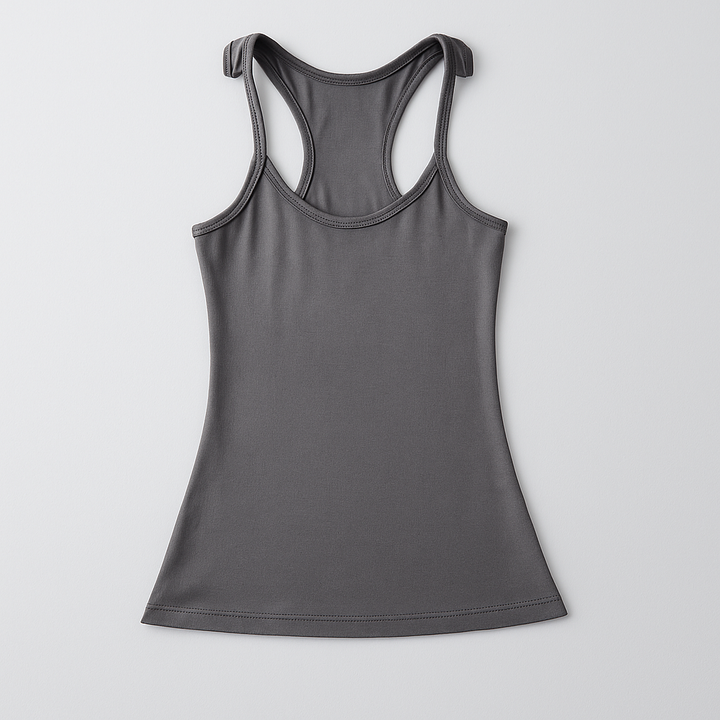 Soft, fitted women's tank top with invisible straps, designed for smooth comfort. A chic sleeveless basic for all seasons.