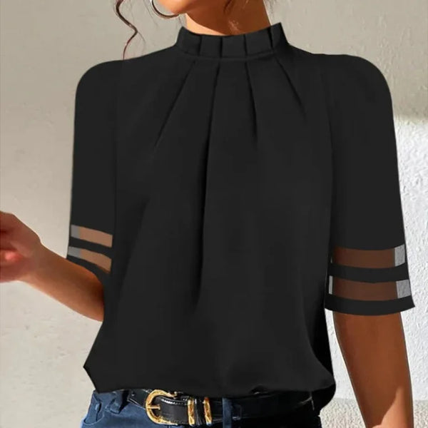 Women's flowy off-shoulder blouse for effortless summer fashion, elegant casual wear, or a trendy date night top.