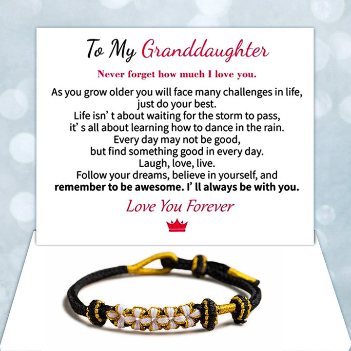 Product shot of the Grandmother & Granddaughter Knot Bracelet, emphasizing its quality and design