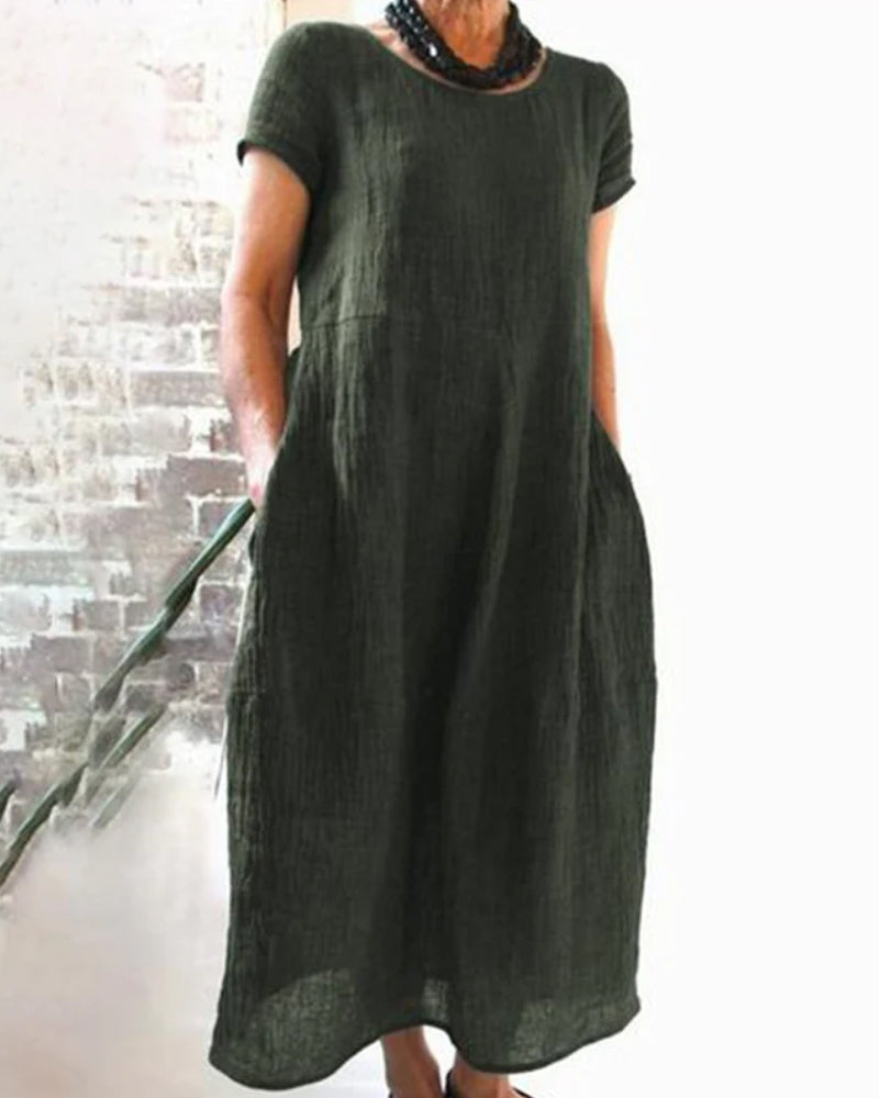 Women's Gretch casual loose fit midi dress for effortless everyday style.
