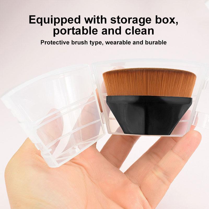 Soft bristles of a women's foundation brush, ideal for seamless blending