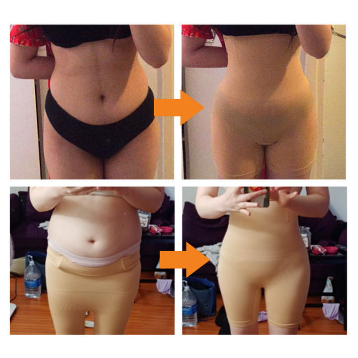 Seamless high-waist shaping pants for women, offering tummy control and butt lifting.