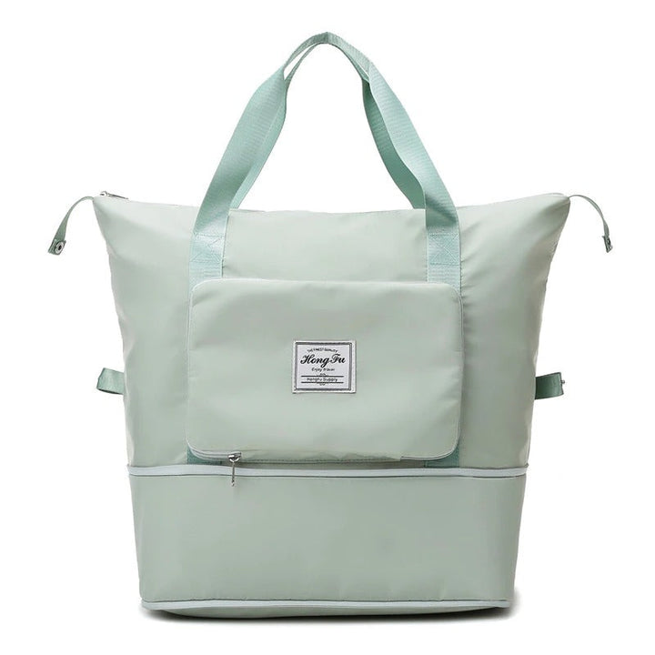 Versatile women's gym & weekender duffel bag, lightweight, waterproof & expandable for all your needs.