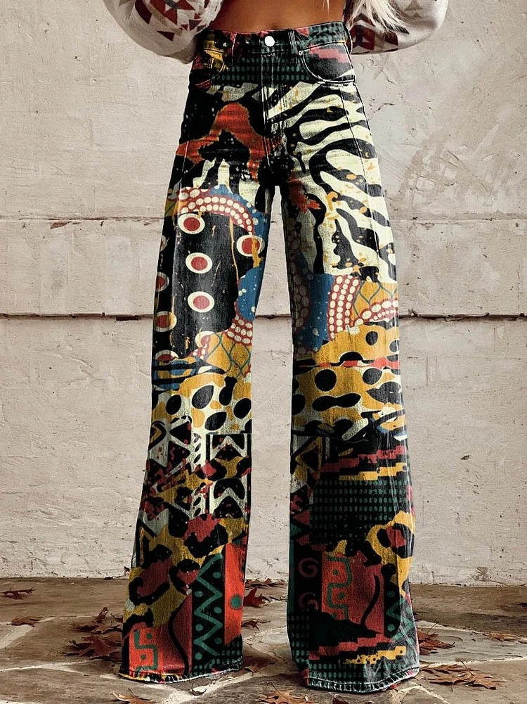 Comfortable women's long fit baggy jeans, versatile for everyday casual and relaxed style.