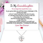 Love You Forever Heart Necklace 【To My Granddaughter Card】