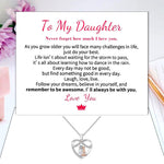Love You Forever Heart Necklace 【To My Daughter Card】