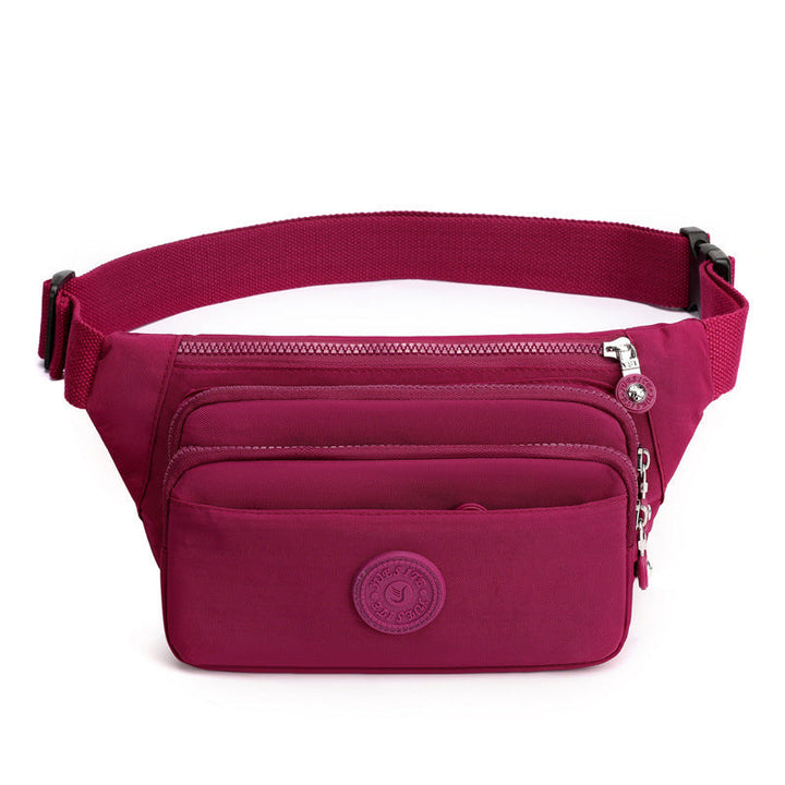 Everyday women's multi-pocket crossbody bag in durable, lightweight nylon, black color