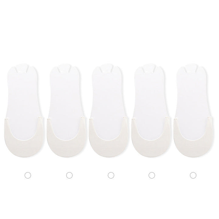 Flexible women's no-show toe topper socks, adapting to various foot shapes