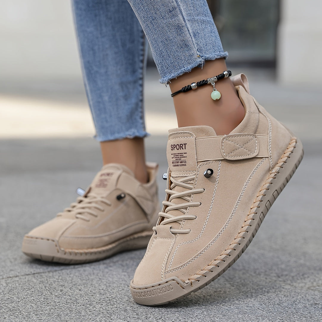 Women's orthopedic ankle sneakers, comfortable for daily wear, lace-up casual footwear.