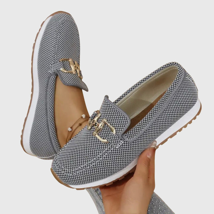 Stylish women's orthopedic loafers, comfortable slip-on flats for daily wear & walking.