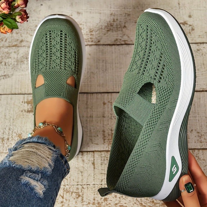 Women's orthopedic slip-on walking shoes for all-day comfort and active lifestyle footwear.