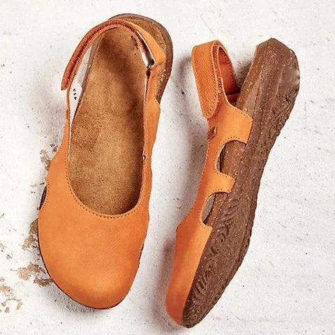 Stylish women's orthopedic sandals, providing excellent arch support and all-day comfort for active walking.