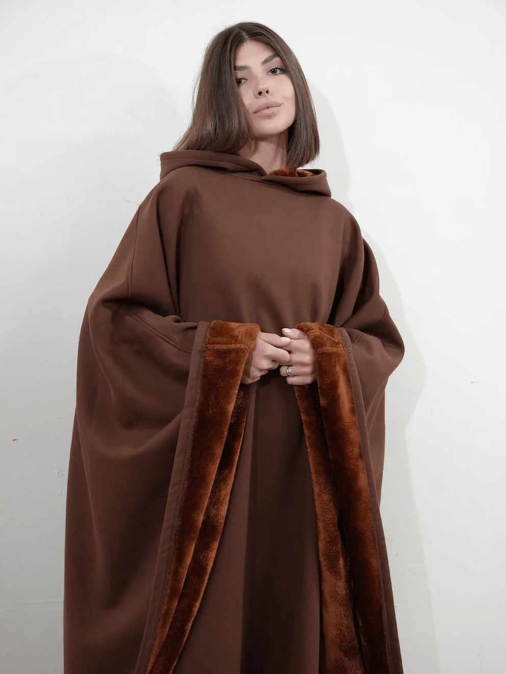 Elegant women's oversized hoodie for ultimate calming comfort & sophisticated loungewear.
