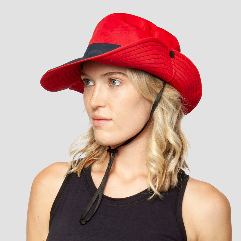 Compact women's purple foldable sun hat with UV protection, essential for beach days