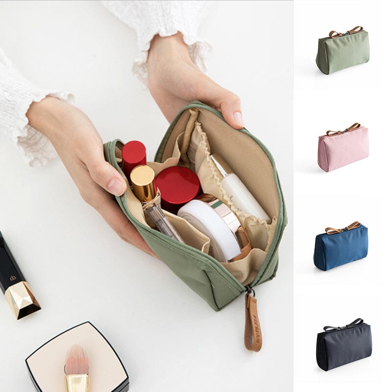 Water-resistant women's makeup bag, essential travel organizer