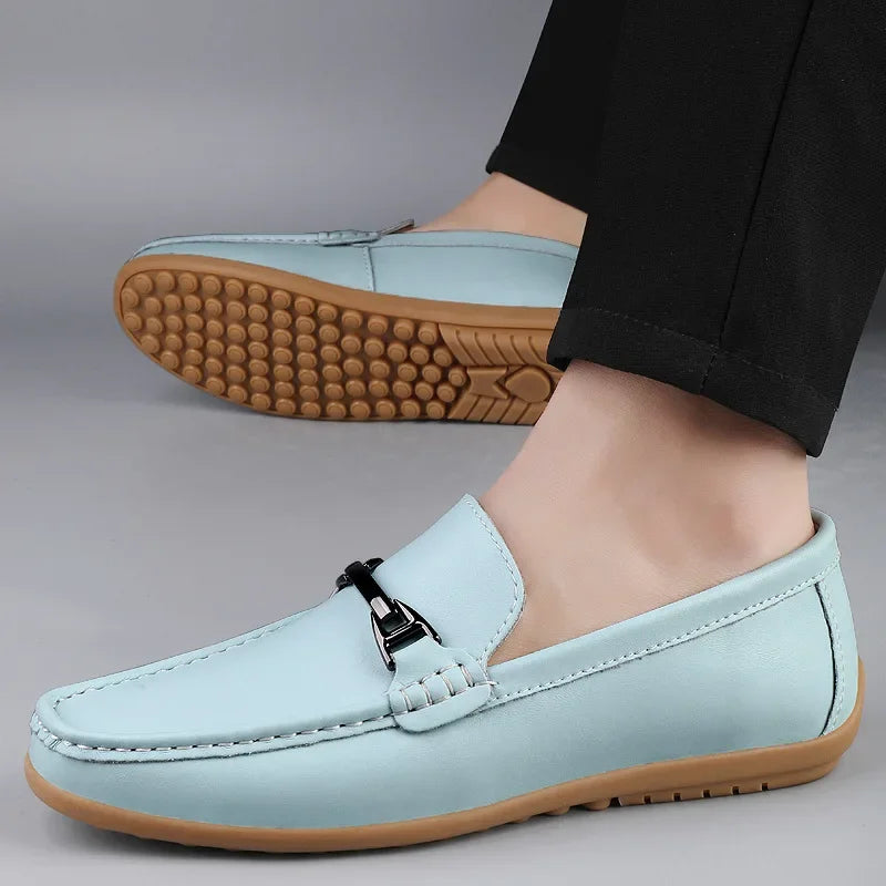 Sophisticated women's slip-on leather loafers, perfect for both office and weekend outfits