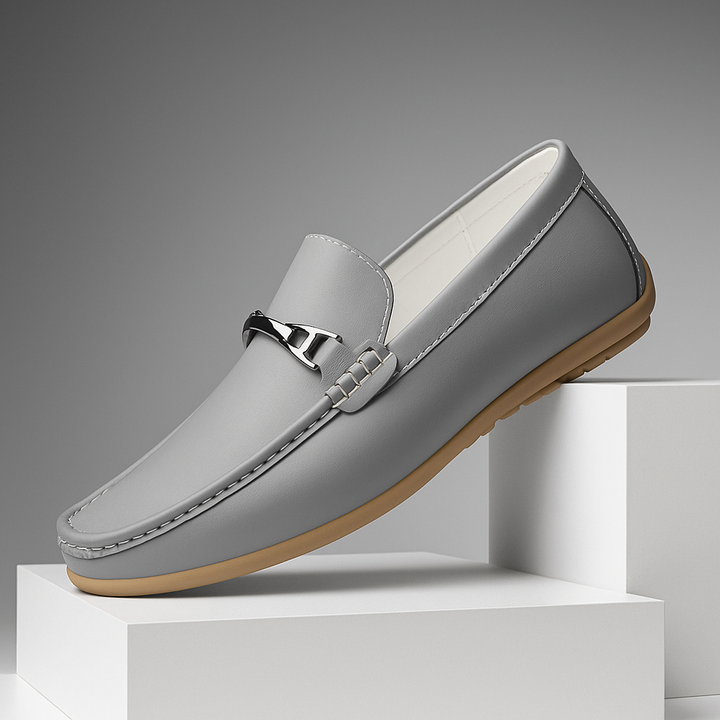 Comfortable women's leather loafers with cushioned sole, perfect for casual or formal wear
