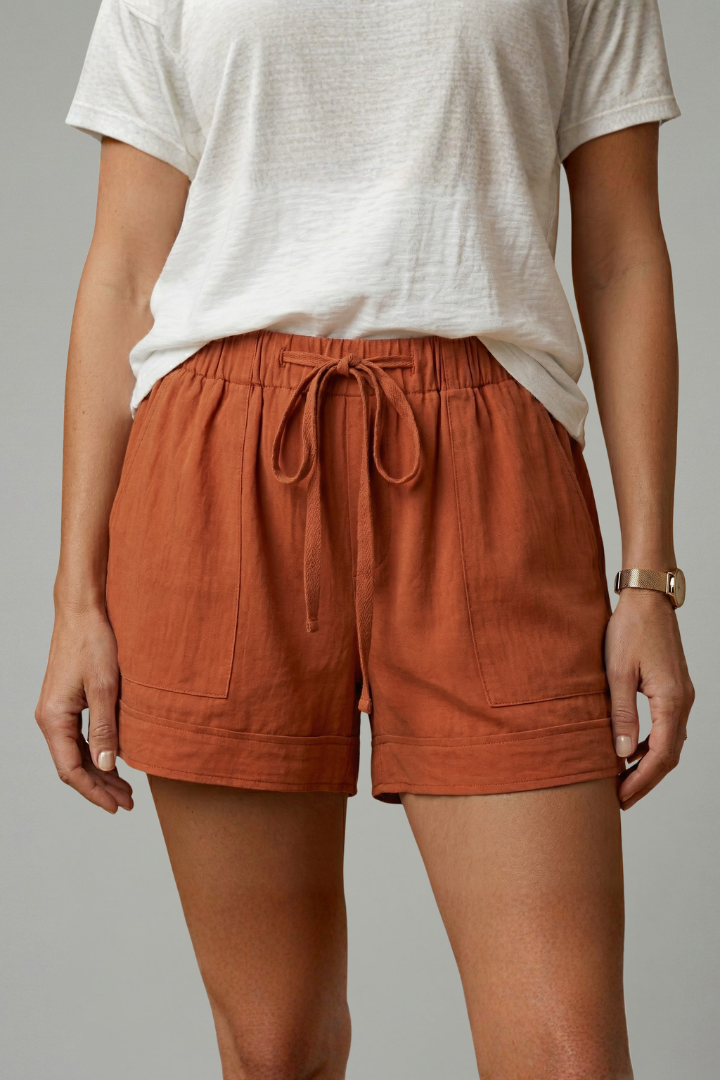Women's comfortable summer shorts with a relaxed silhouette & functional drawstring.