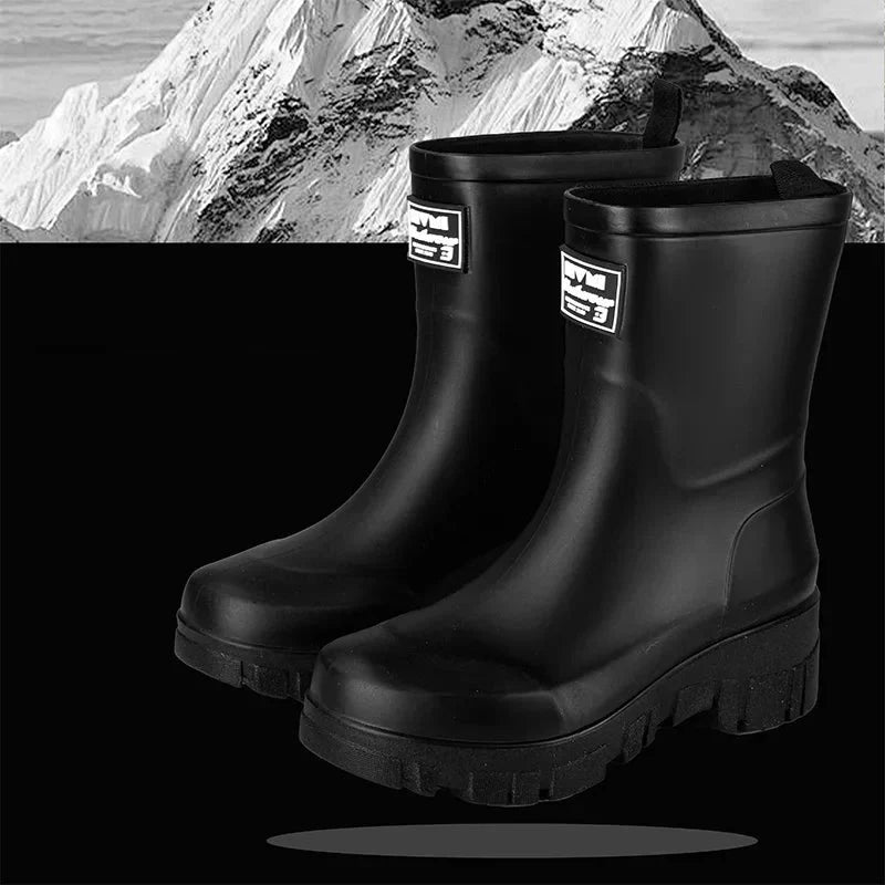 Stylish women's waterproof Chelsea ankle boots, perfect for autumn rain & casual wear.