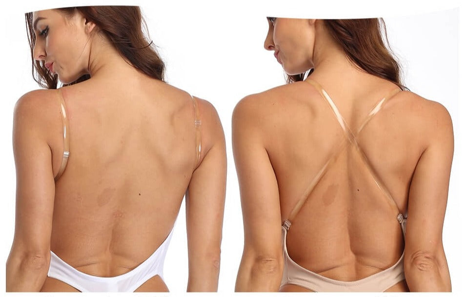 Elegant women's backless deep V shaper bodysuit. Seamless invisible support for a flawless bodycon look, ideal for bridal.