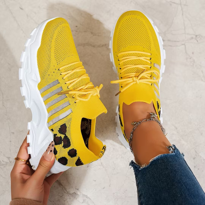 Everyday women's comfort orthopedic sneakers with lace-up design, offering supportive and breathable walking.