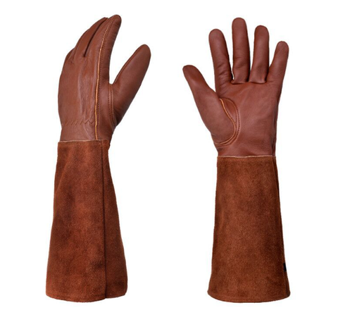Women's thorn-proof gardening gloves, long sleeve for comprehensive protection during garden work.