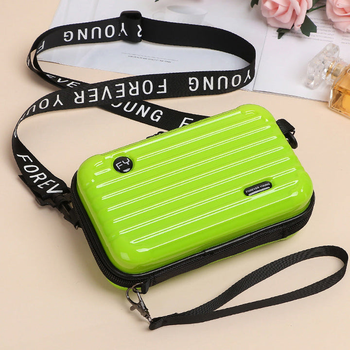 Stylish women's mini suitcase crossbody bag with adjustable strap for comfort
