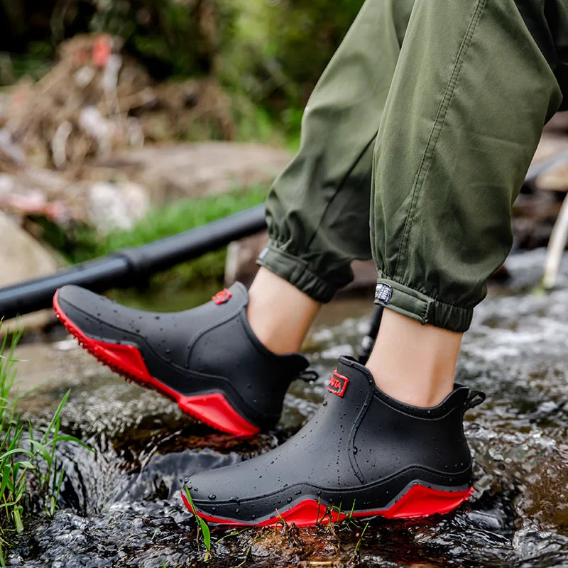 Durable women's slip-on boots, waterproof and comfortable for outdoor adventures.
