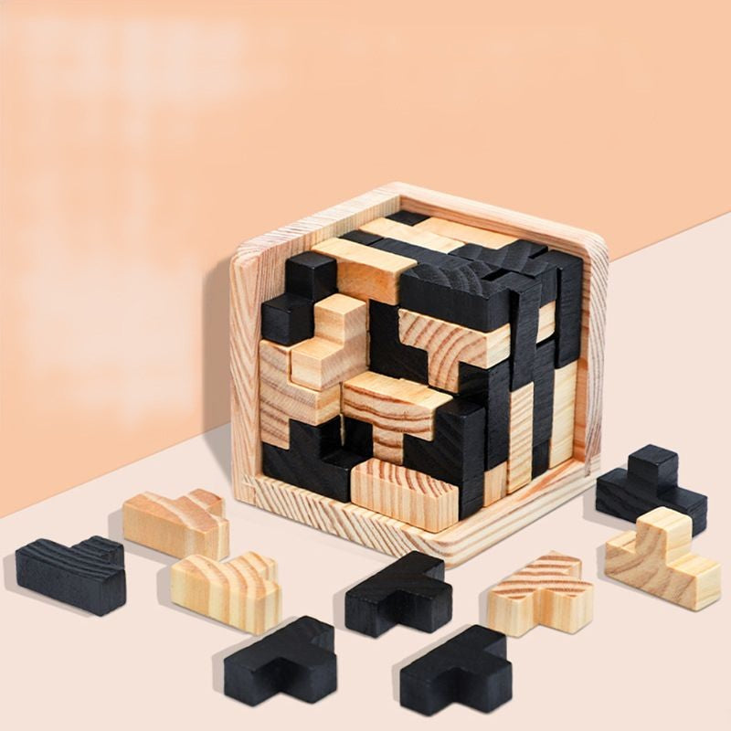 High-quality wooden brain teaser, durable and sustainable intelligence toy for long-term play