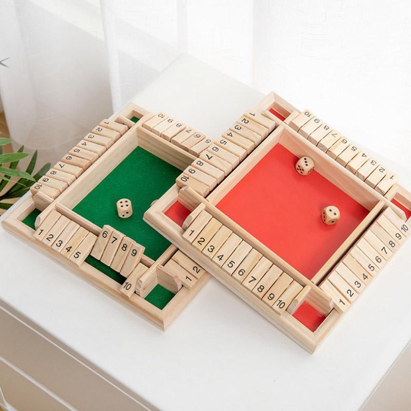 Heirloom quality wooden Shut The Box board game, a timeless dice game for family entertainment